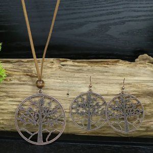 Tree Of Life Necklace & Earring Set
